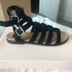 Black strappy sandals